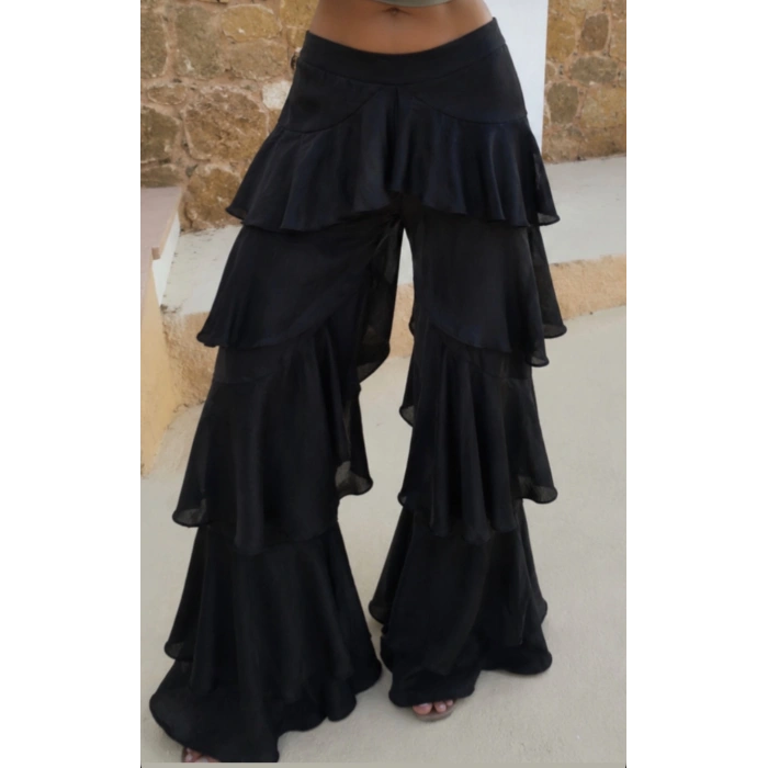 KAT KAT ŞİFON PANTOLON