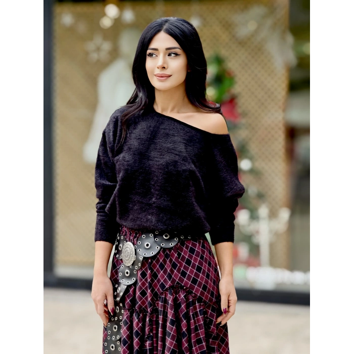 KAYIK YAKA SAKALLI KAZAK SİYAH