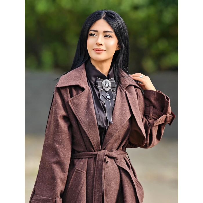 KIRÇILLI TRENCHCOAT KAŞE