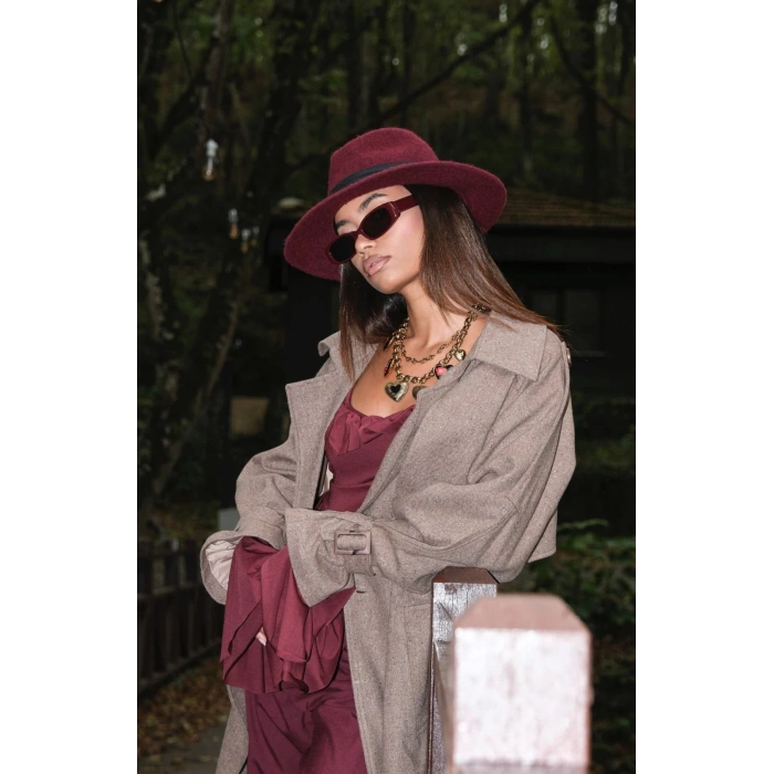 KIRÇILLI TRENCHCOAT KAŞE