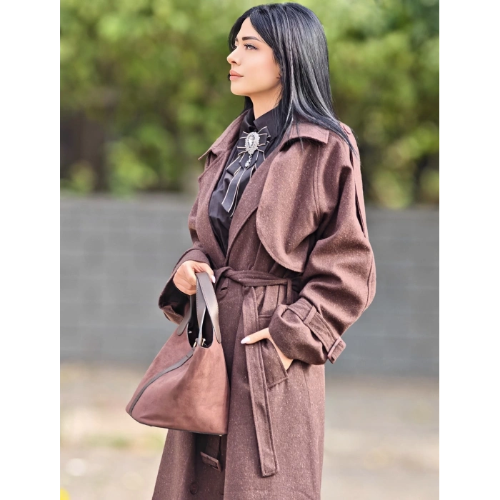 KIRÇILLI TRENCHCOAT KAŞE