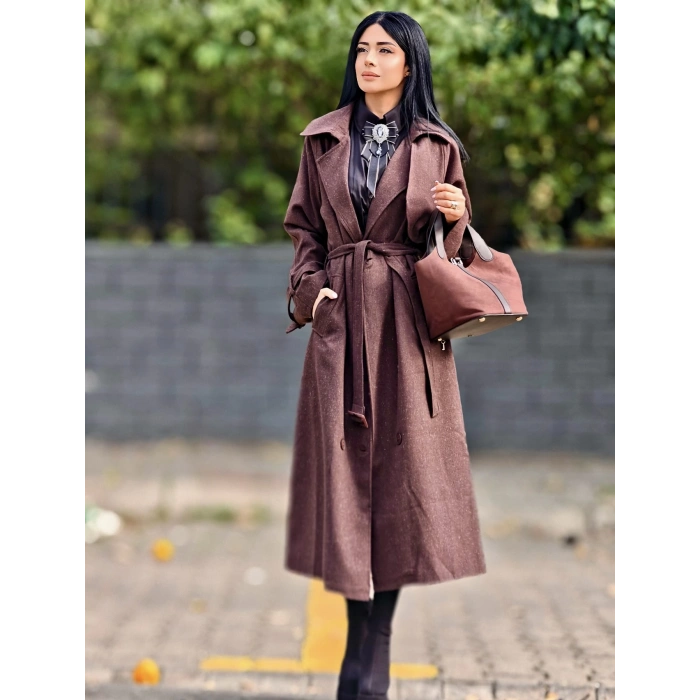 KIRÇILLI TRENCHCOAT KAŞE