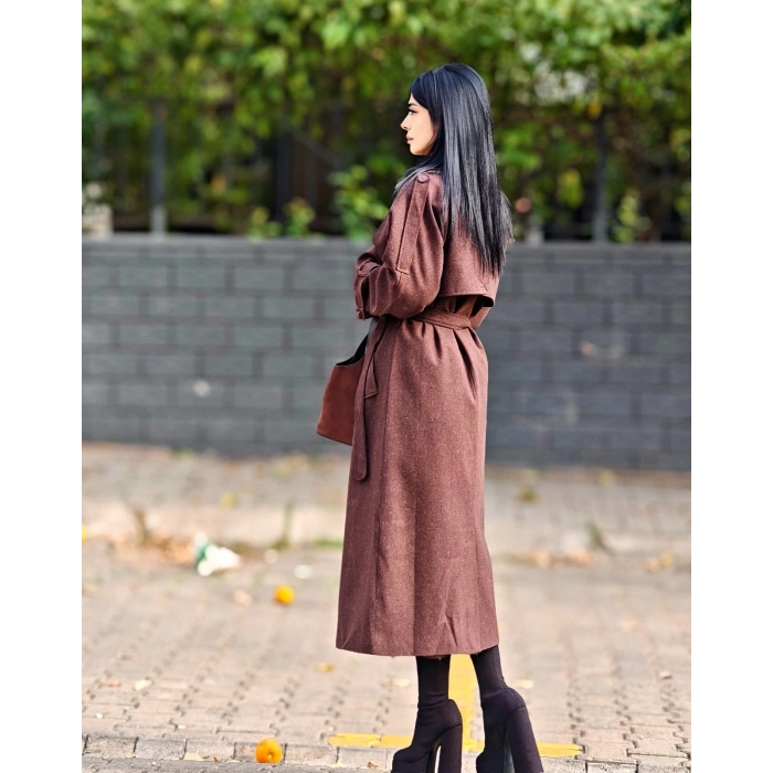 KIRÇILLI TRENCHCOAT KAŞE