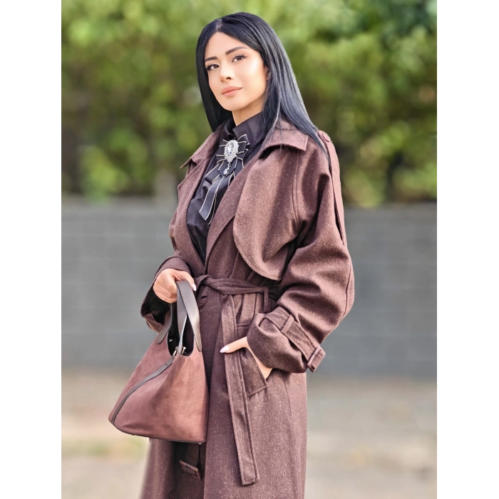 KIRÇILLI TRENCHCOAT KAŞE