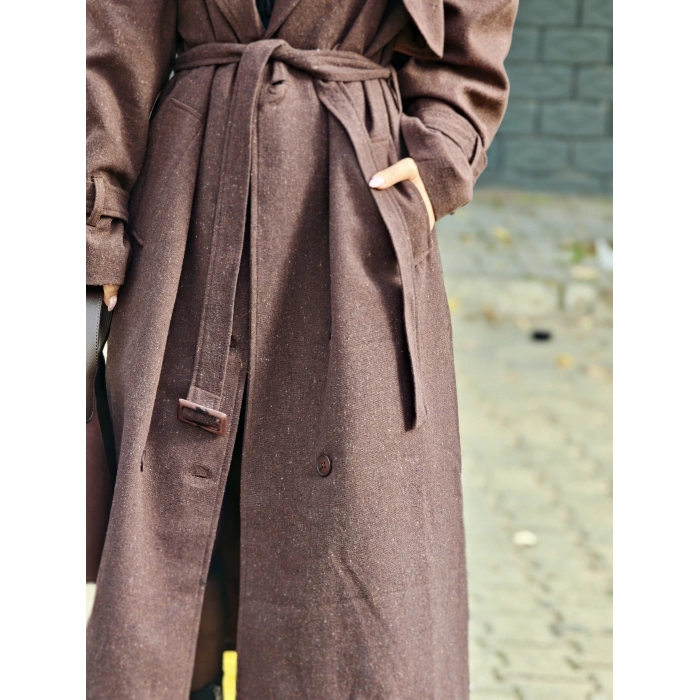 KIRÇILLI TRENCHCOAT KAŞE
