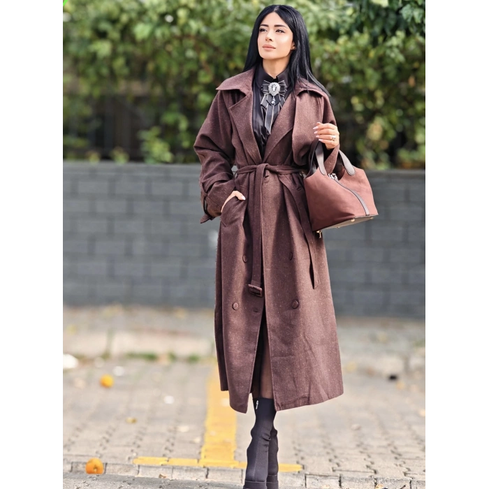 KIRÇILLI TRENCHCOAT KAŞE