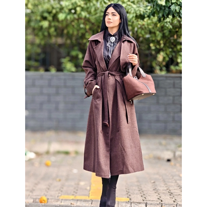 KIRÇILLI TRENCHCOAT KAŞE