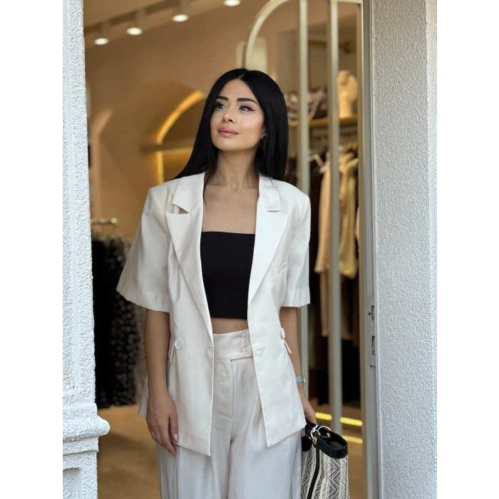 KISA KOL CEKET PANTOLON TAKIM
