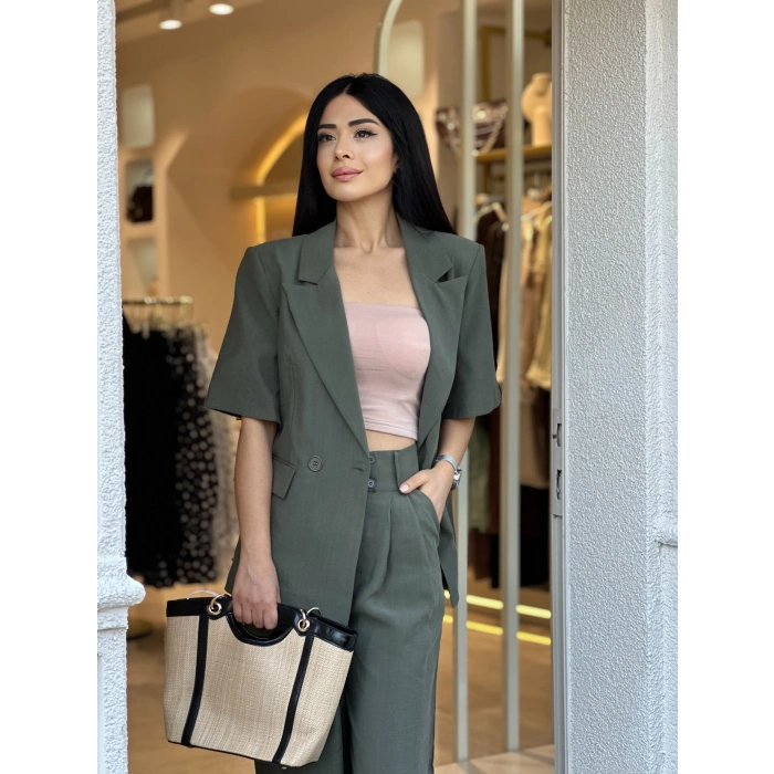 KISA KOL CEKET PANTOLON TAKIM