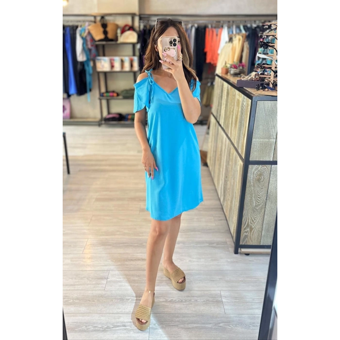 KOLLARI FIRFIRLI ELBİSE