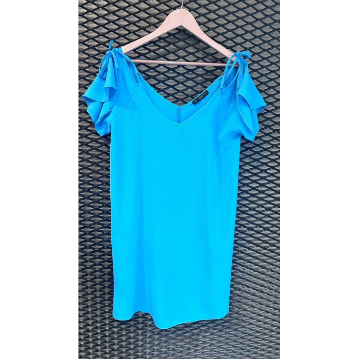 KOLLARI FIRFIRLI ELBİSE