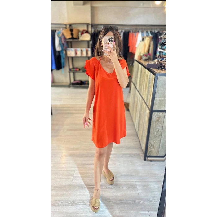 KOLLARI FIRFIRLI ELBİSE