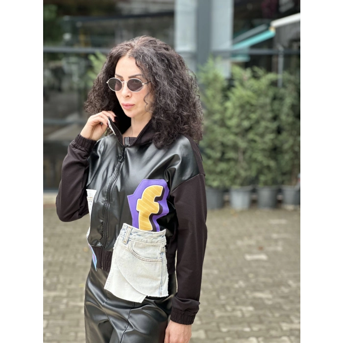 KOT VE DERİ DETAY KISA CEKET