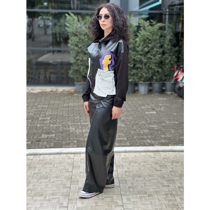 KOT VE DERİ DETAY KISA CEKET