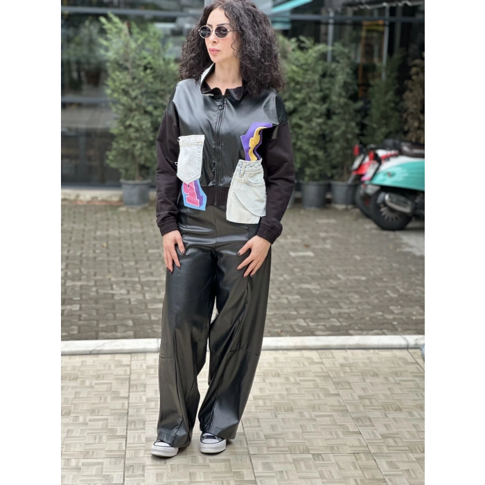 KOT VE DERİ DETAY KISA CEKET