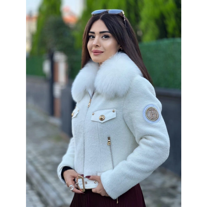 KÜRK YAKA ALCANTRA MONT