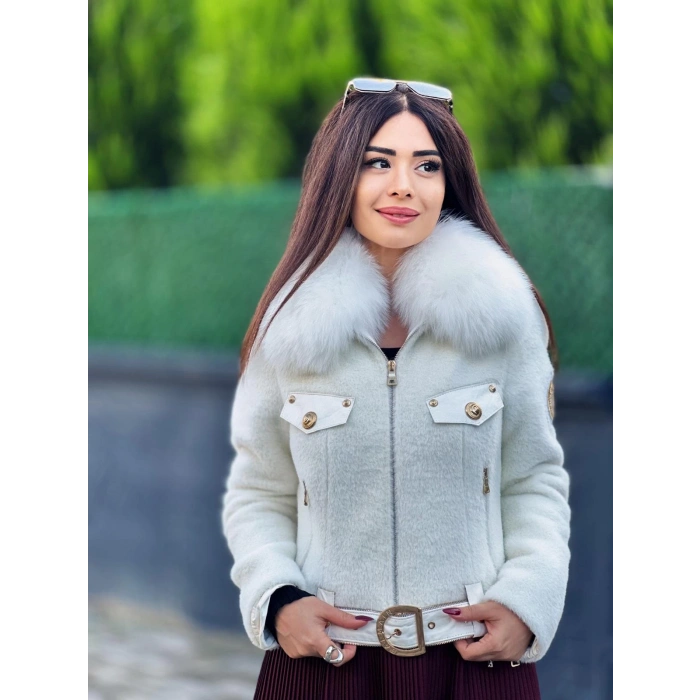 KÜRK YAKA ALCANTRA MONT