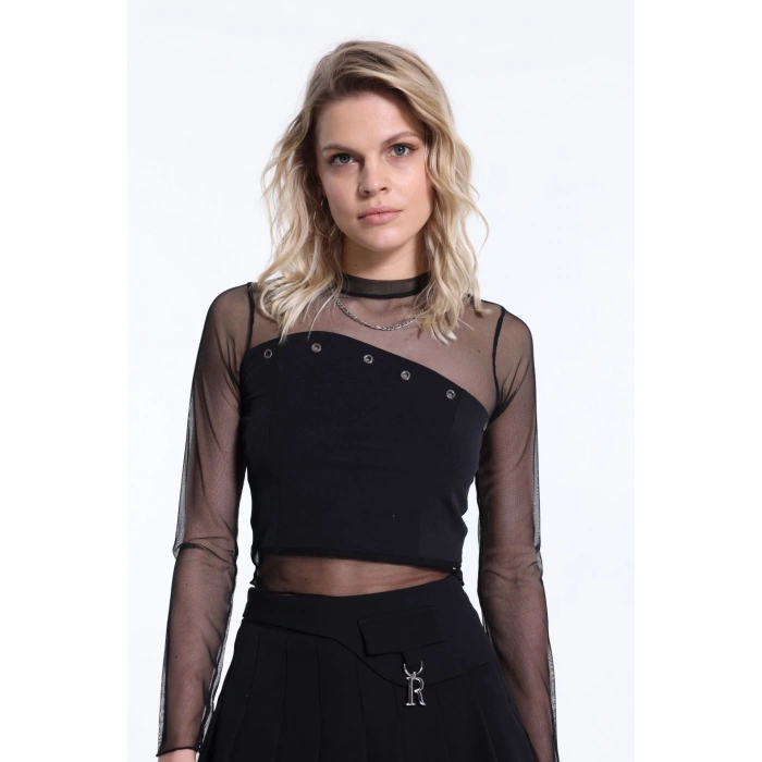 KUŞGÖZÜ DETAY TÜL BODY