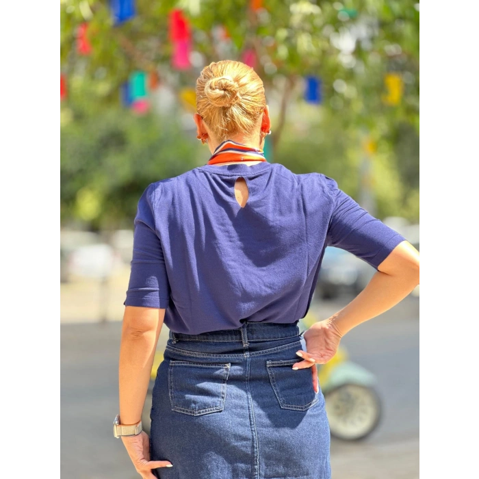 LACİVERT KOT KALEM ETEK