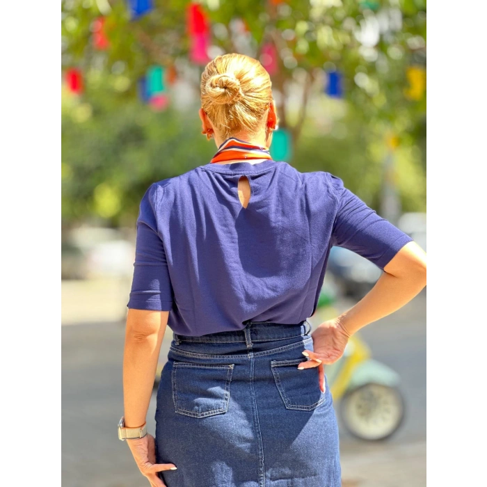 LACİVERT KOT KALEM ETEK