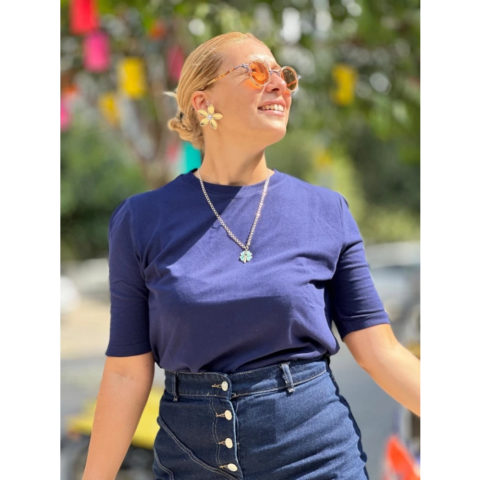 LACİVERT KOT KALEM ETEK