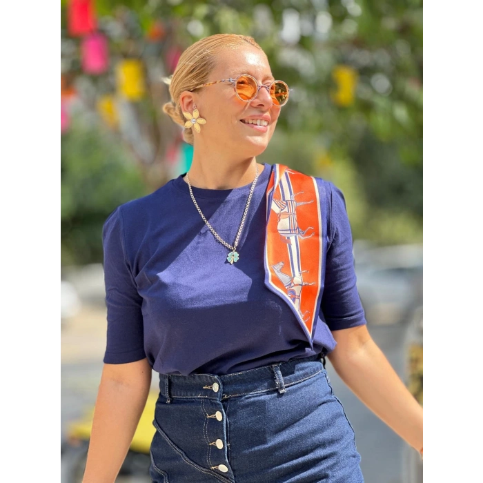 LACİVERT KOT KALEM ETEK