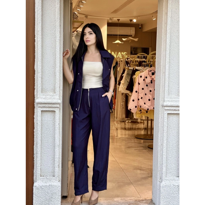 LACİVERT YELEK PANTOLON TAKIM NX