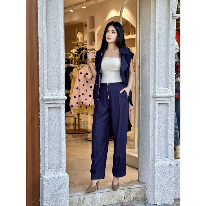 LACİVERT YELEK PANTOLON TAKIM NX