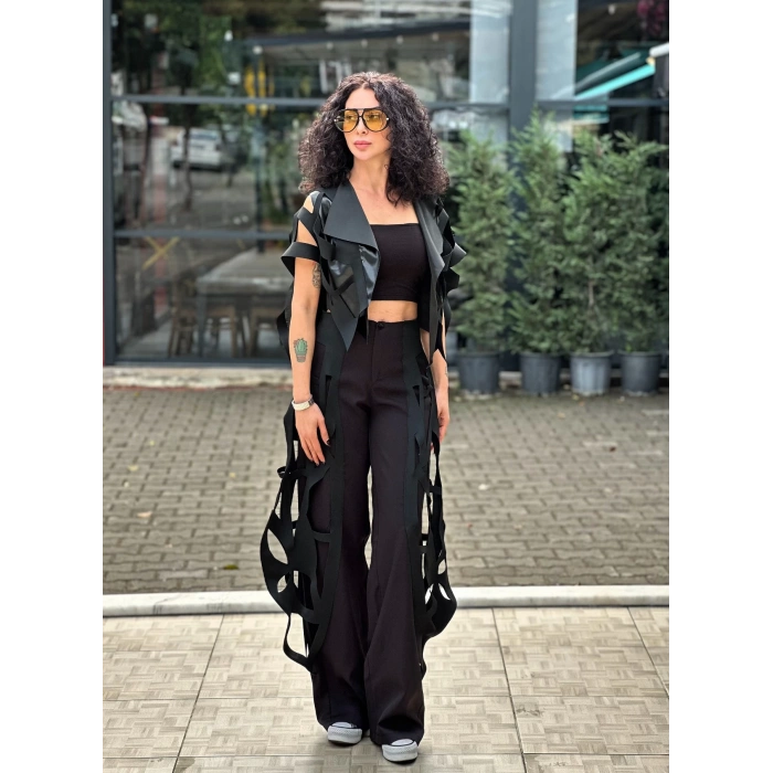 LAZER KESİM DETAYLI TASARIM CEKET