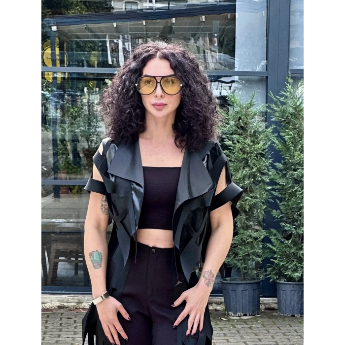 LAZER KESİM DETAYLI TASARIM CEKET