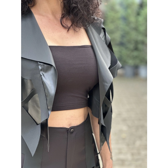 LAZER KESİM DETAYLI TASARIM CEKET