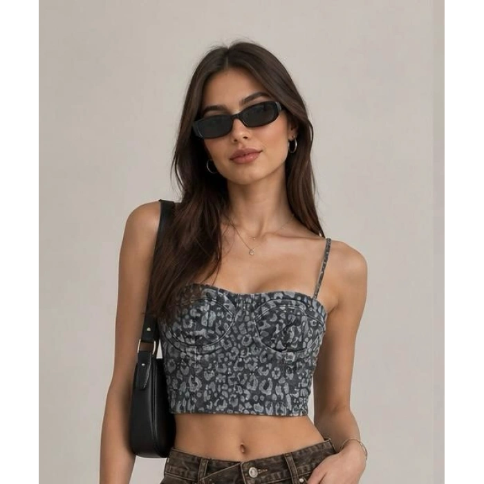 LEOPAR TASARIM VİNİL BÜSTİYER ITS