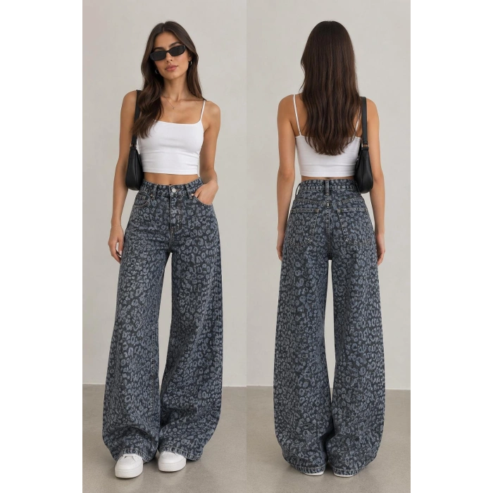 LEOPAR TASARIM VİNİL JEAN ITS