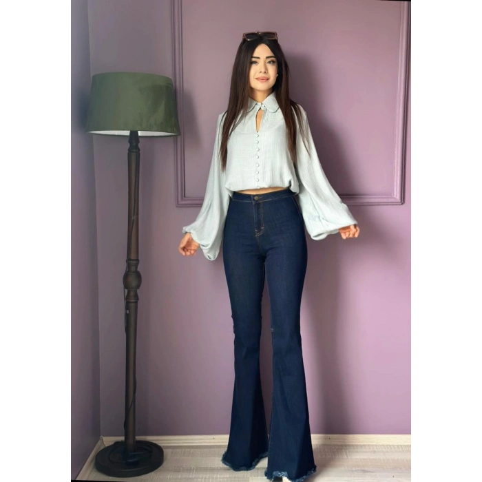 LİKRALI LACİVERT JEAN