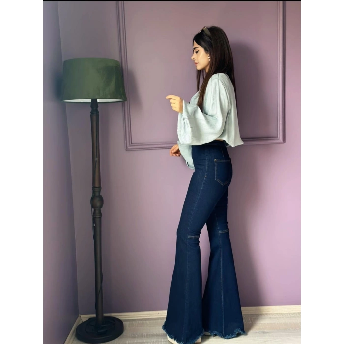 LİKRALI LACİVERT JEAN