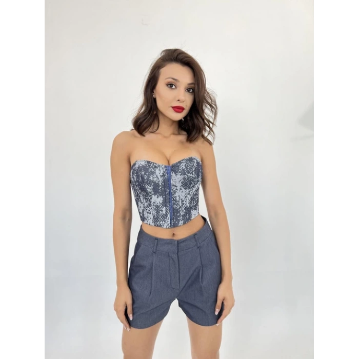 MAVİ BUSİYERLİ ŞORTLU TAKIM