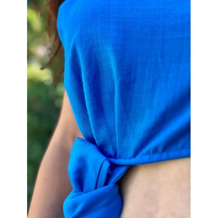 MAVİ CROP ETEK TAKIM