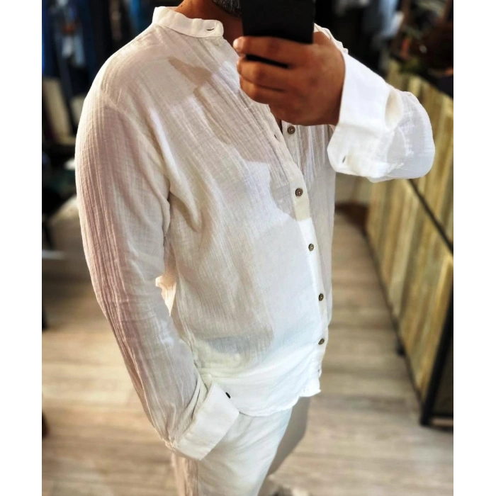 MÜSLİN OVERSİZE GÖMLEK