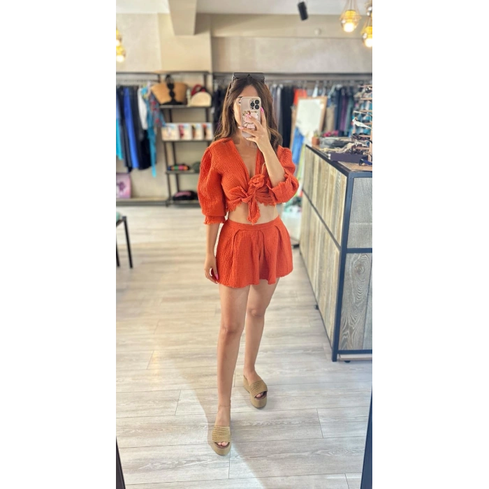 MÜSLİN ŞORTLU TAKIM