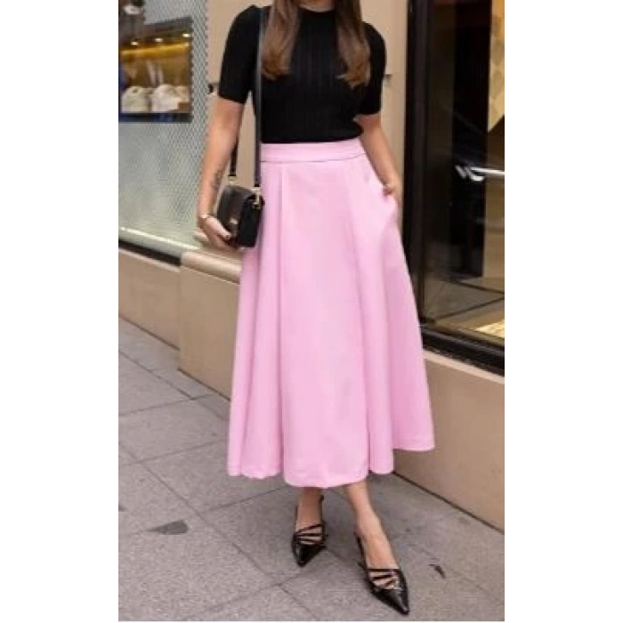 PEMBE MİDİ BOY ETEK