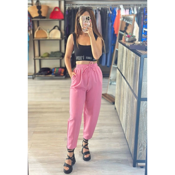 PEMBE ŞALVAR PANTOLON
