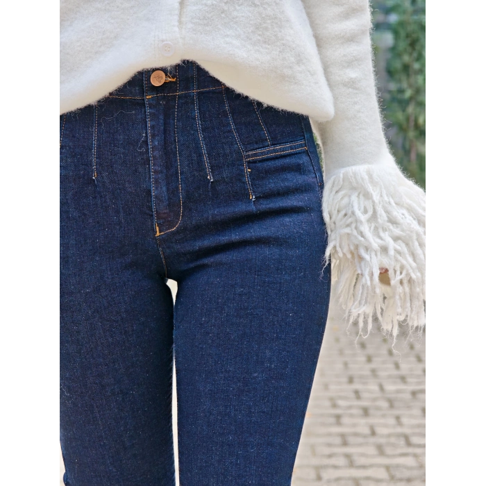 PENSLİ İSPANYOL JEAN LACİVERT