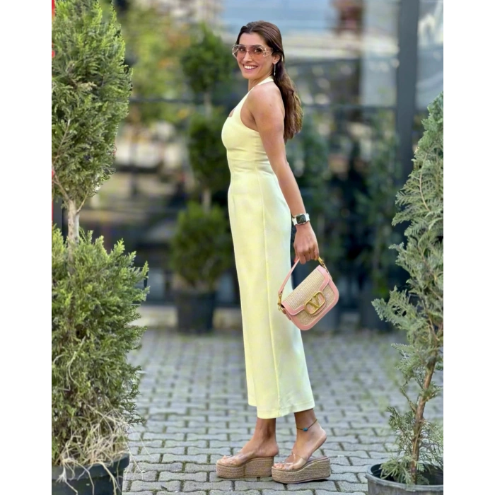 PUDRA PEMBE DERİ DETAY HASIR ÇANTA