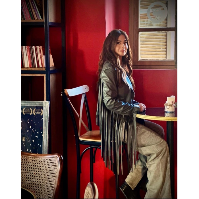 PÜSKÜLLÜ DERİ CEKET