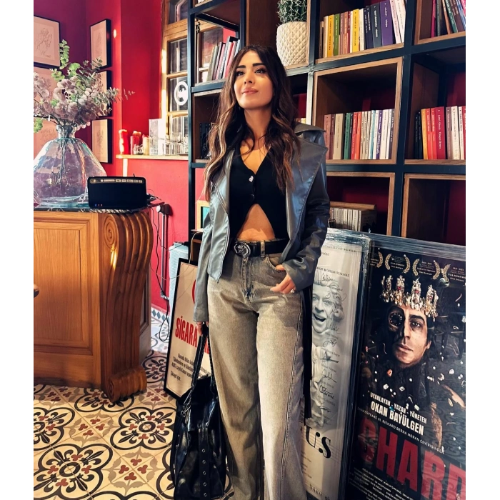 PÜSKÜLLÜ DERİ CEKET