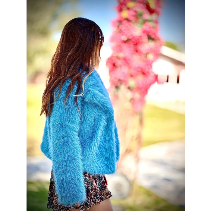 ŞAL YAKA MAVİ KÜRK