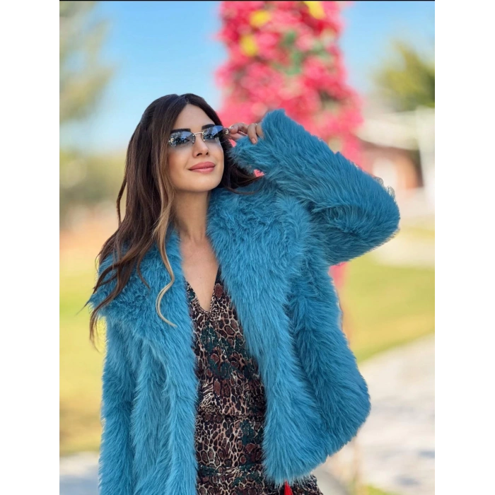 ŞAL YAKA MAVİ KÜRK