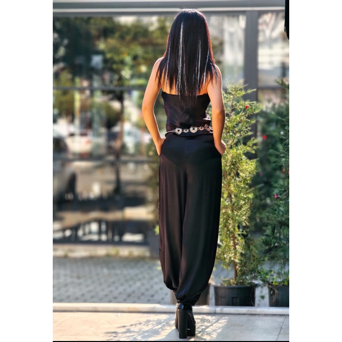 SATEN PAÇA PENSLİ ŞALVAR PANTOLON
