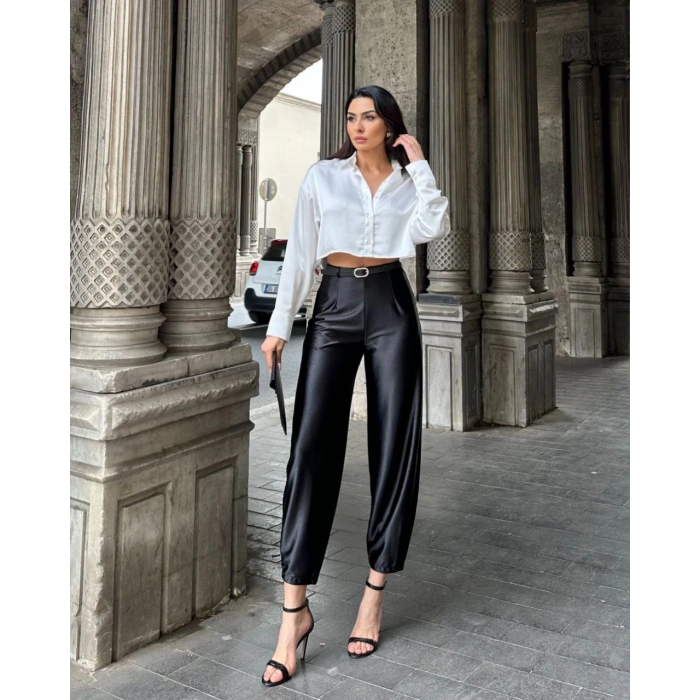 SATEN ŞALVAR PANTOLON