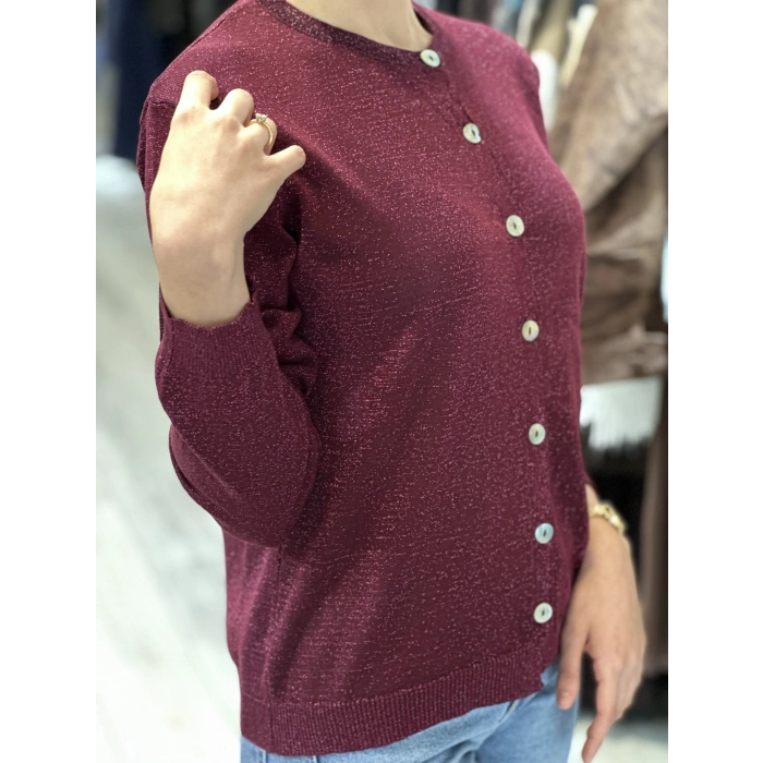 SİMLİ UZUN KOLLU BORDO HIRKA